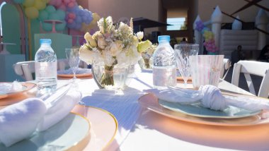 Chic Pastel Doğum günü Masası Ayarları