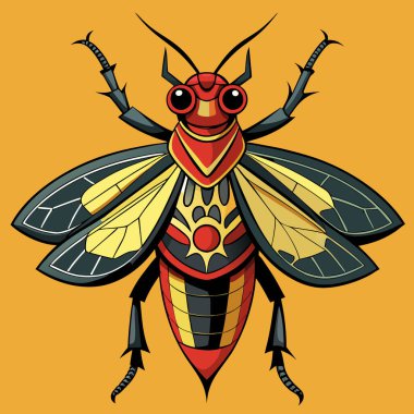 Achriperr Insect Vector Art with Decorative Wing Design clipart