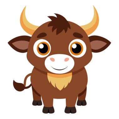 Büyük gözleri ve kıvrımlı boynuzları olan stilize boğa çizimleri.