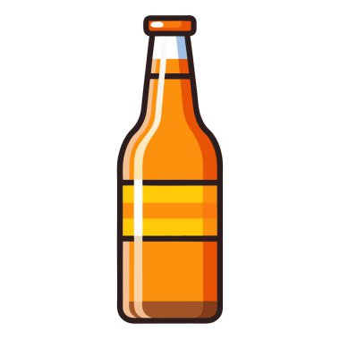 Düz dizayn edilmiş modern bira şişesi simgeleri koleksiyonu