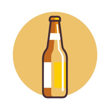 İçecek ve markalaşma projeleri için minimalist bira şişesi simgesi