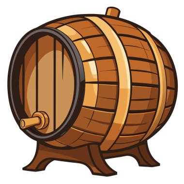 Meşe 'de Yaşlanan Alkollü İçecekler İçin Klasik Tahta Bira Fıçısı