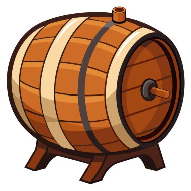 Meşe 'de Yaşlanan Alkollü İçecekler İçin Klasik Tahta Bira Fıçısı