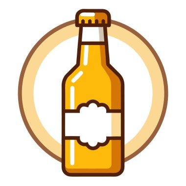 İçecek ve markalaşma projeleri için minimalist bira şişesi simgesi