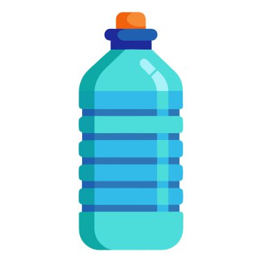 Plastik su şişelerinin renkli yaratıcı vektör sanatı