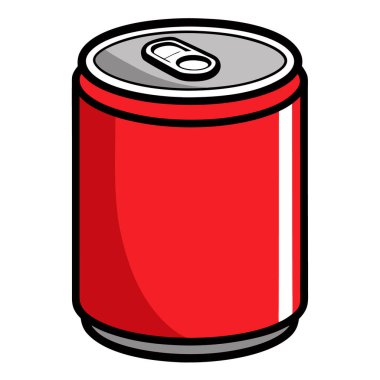 Canlı kırmızı alüminyum eğlenceli çizgi film tarzında resimleme