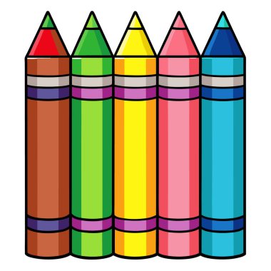 Oyuncak ve tapılası renkli boya kalemleri çocuklar için mükemmel.