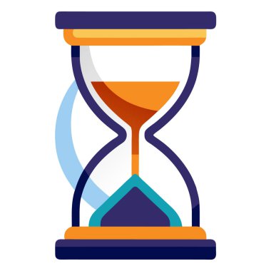 Canlı renk vektör illüstrasyonunda biçimlendirilmiş kum saati simgeleri