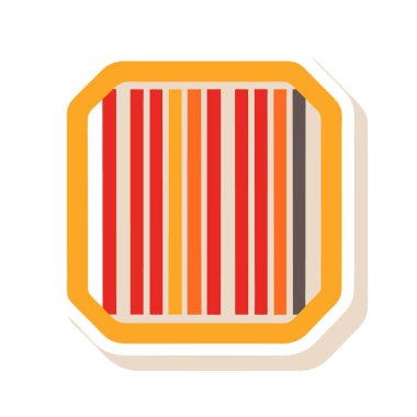 Modern ve minimalist tarzda renkli barkod etiketi