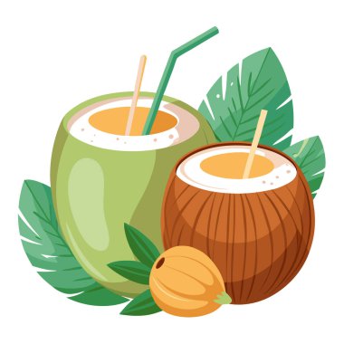 Yumuşak hindistan cevizlerini pipetle tazeleyip, terk etmek