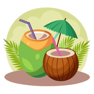 Yumuşak hindistan cevizlerini pipetle tazeleyip, terk etmek