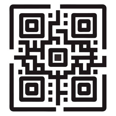 Canlı renklere ve modern tasarıma sahip stilize qr kod simgesi