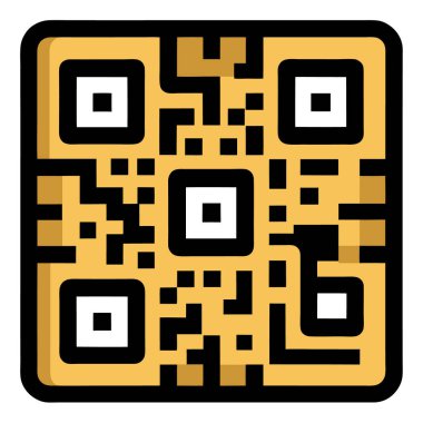 Canlı renklere ve modern tasarıma sahip stilize qr kod simgesi