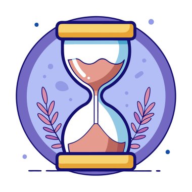 Zamanın geçişini temsil eden yaratıcı kum saati tasarımı