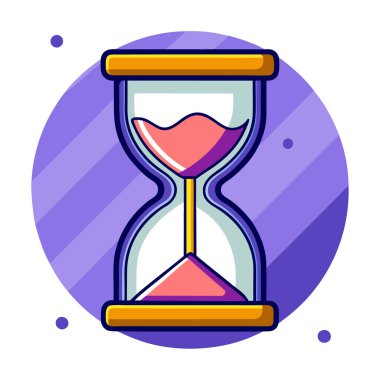 Zamanın geçişini temsil eden yaratıcı kum saati tasarımı