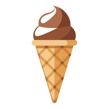 Çikolatalı ve vanilyalı dondurma servis edilir.