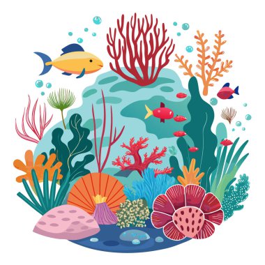 Mavi kuyruklu, sarı yüzgeçli, sevimli deniz yaratığı çizimi ve çocuklar için mükemmel, okyanus temalı tasarımlar, su klip koleksiyonları, fidanlık sanatı ve oyun varlıkları.