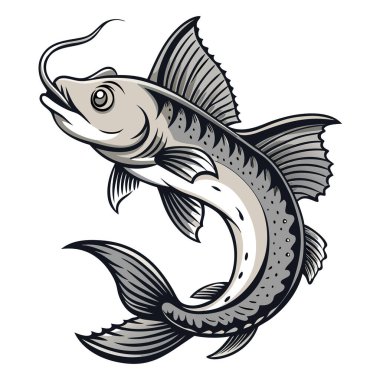 Cazip çizgileri olan ışın yüzgeçli balığın büyüleyici tasviri