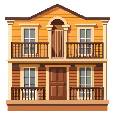 Eski ve çağdaş balkon fikirleri ve ahşap korkuluklar.