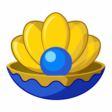 Parlak mavi incileri olan denizden esinlenilmiş altın kabuk.