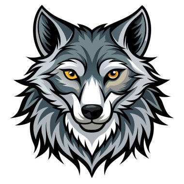 Vahşi doğa kurt çizimi markalaşma ve sanat için