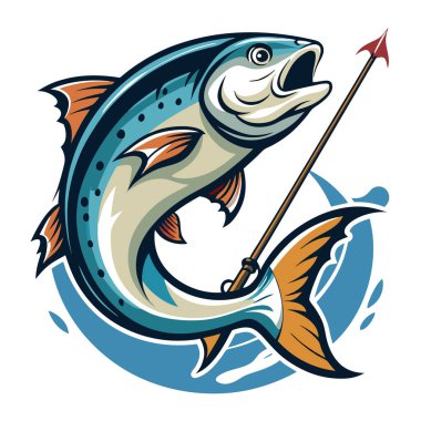 Çizgi film yayınbalığı vektör illüstrasyonu şirin ve oyuncu balık tasarımı