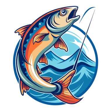 Çizgi film yayınbalığı vektör illüstrasyonu şirin ve oyuncu balık tasarımı