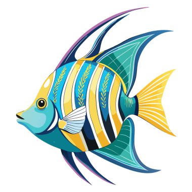 Suluboya büyüleyici melek balığı portresi