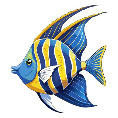 Suluboya büyüleyici melek balığı portresi