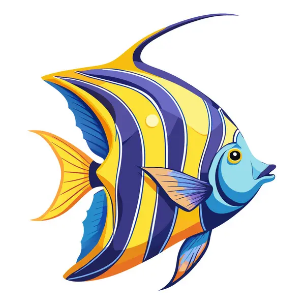 Suluboya büyüleyici melek balığı portresi