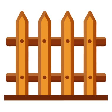 Beyaz arkaplanda ahşap çit izole edildi