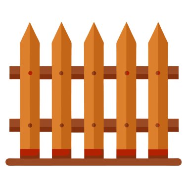 Beyaz arkaplanda ahşap çit izole edildi