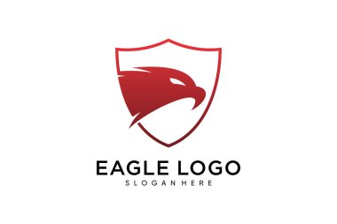  Kartal logosu tasarım şablonu vektör çizimi ve yaratıcı fikir