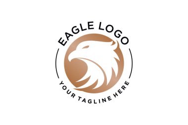 Kartal logosu tasarım şablonu vektör çizimi ve yaratıcı fikir