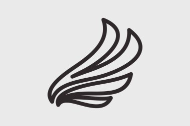 Wing logo tasarım şablonu ile yaratıcı fikir