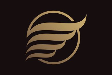 Wing logo tasarım şablonu ile yaratıcı fikir