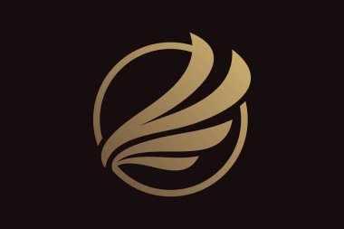 Wing logo tasarım şablonu ile yaratıcı fikir