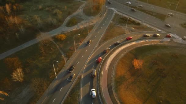ラッシュ時の交通渋滞 交通渋滞 日没時の交通渋滞 高品質のフルHd映像 — ストック動画