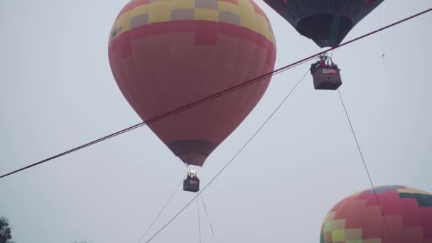 Sıcak Hava Balonu Festivali Ukrayna Göster Kiev Aralık 2020 Yüksek — Stok video