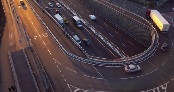 ラッシュ時の交通渋滞 交通渋滞 日没時の交通渋滞 高品質のフルHd映像 — ストック動画