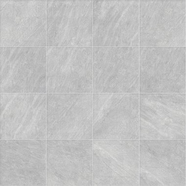 The floor is composed of square tiles arranged in a grid pattern. Each tile has a slightly variegated, stone-like texture with subtle, flowing, light gray lines and patterns. The light gray color is consistent across all tiles. Seamless pattern. clipart