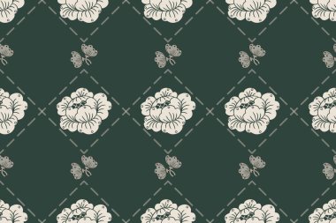 Damask pattern for various printing works clipart