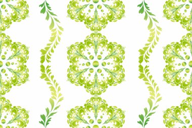 Damask  flowers pattern for various printing works clipart