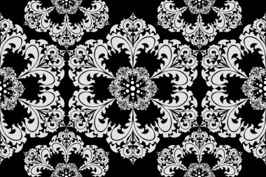 Damask seamless pattern gives a luxurious feel. clipart