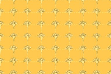 Kusursuz çiçek deseni. Renk düzeni sıcak ve davetkar bir estetiği vurguluyor..