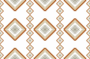 Kusursuz Geometrik Krem-Beyaz Vektör Tekstil Tasarımı.