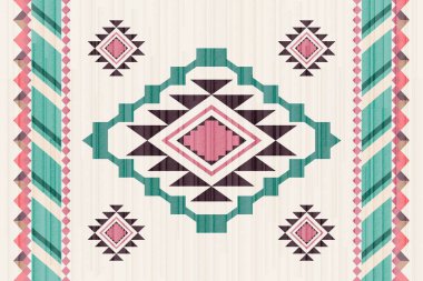 Geometrik dikişsiz vektör deseni Yunan, Aztek ve kabile sanatının karışımı, halı, baskı, giysi ve dekor için mükemmel..