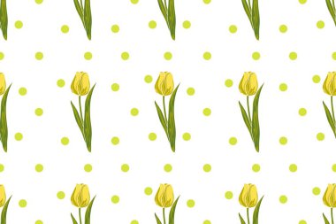  Kusursuz lale desenli vektör, Hollanda 'nın bir sembolü, tekstil, ev dekorasyonu, eşarplar, kağıt baskı, ambalaj desenleri ve fayanslarda kullanılır..