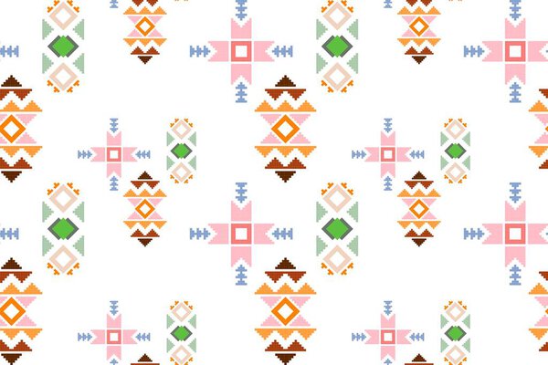  Пиксельный узор, бесшовный вектор, геометрический узор. Общая структура предполагает баланс между сложностью и простотой.