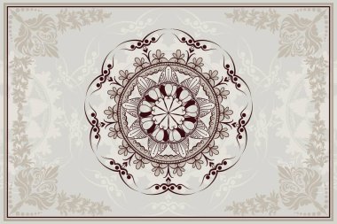 İran Halısı veya İran Halısı Geleneksel Tasarımı Oriental Damask Çiçek Nakışı Halı, Atmaca, Duvar Kağıdı, Paketleme, Kumaş, Kıyafet ve Kabile Vektör Dokuları.